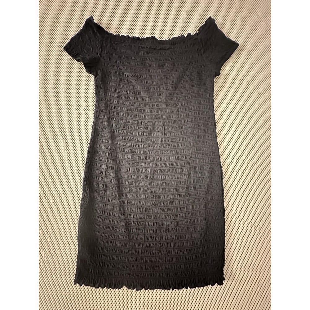 NEW Cotton On Black Dress Size M/L 8/10 Off Shoulder Smocked Cocktail Party NWT - Picture 8 of 10